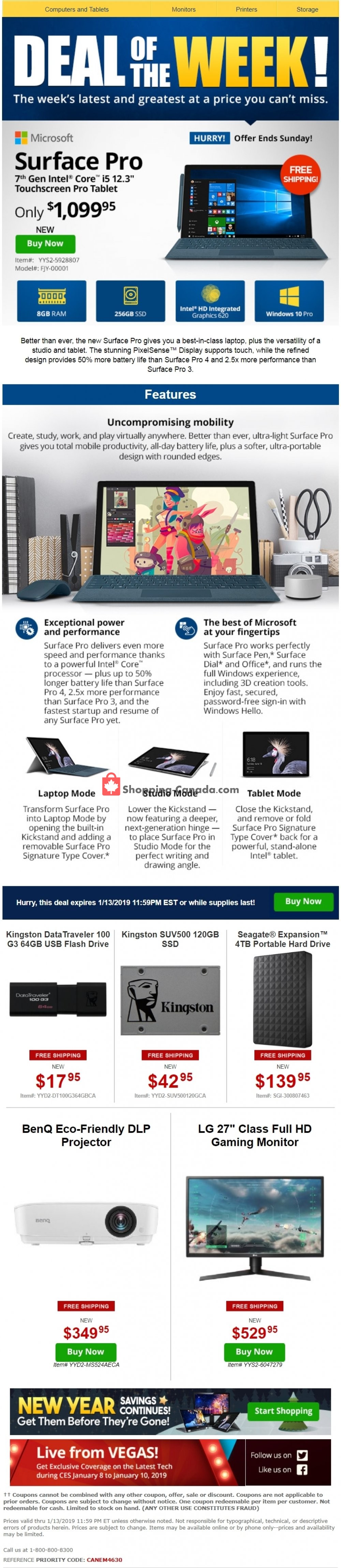 Tiger Direct flyer from Monday January 7, 2019 to Sunday January 13, 2019 - page 1