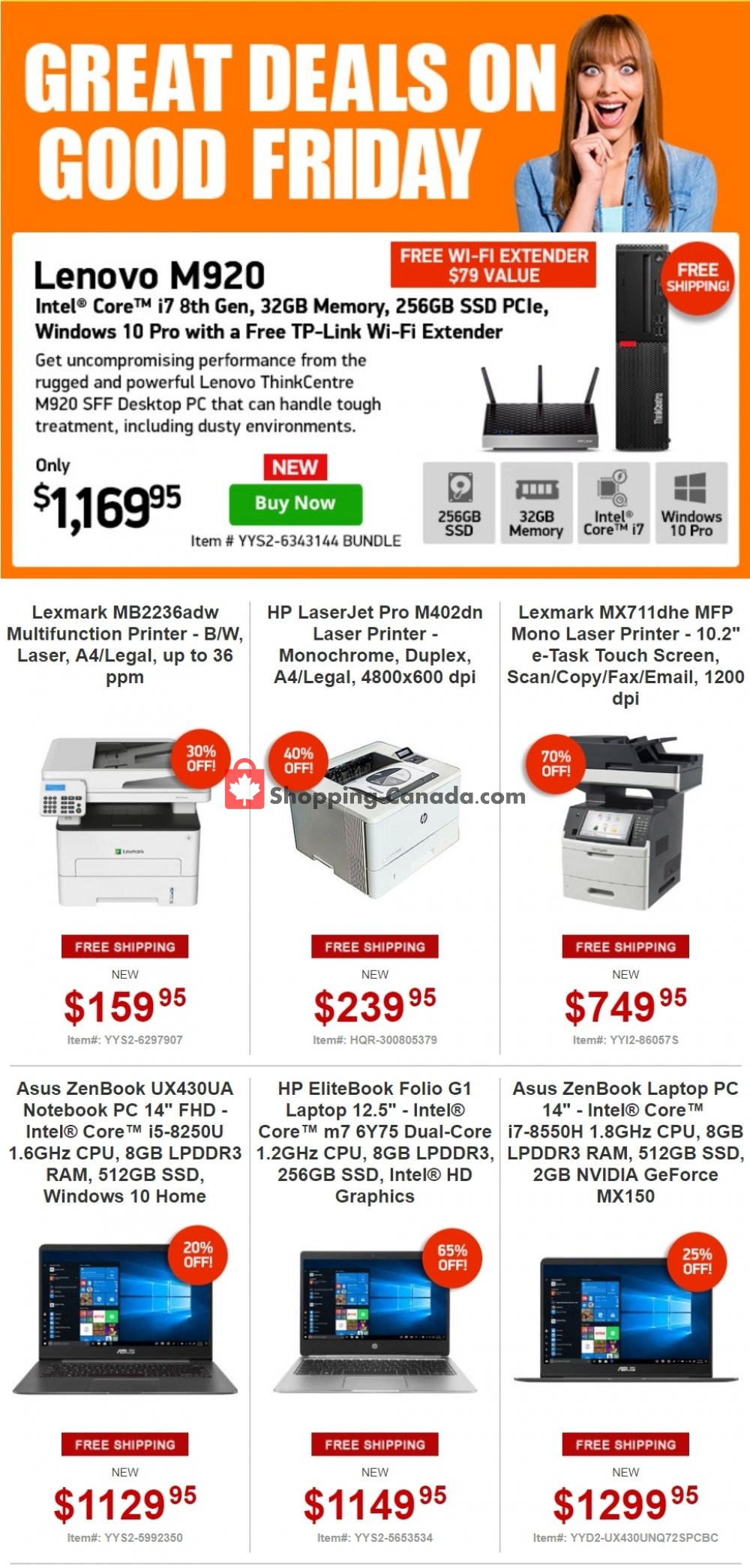 Tiger Direct flyer from Friday April 19, 2019 to Sunday April 21, 2019 - page 1