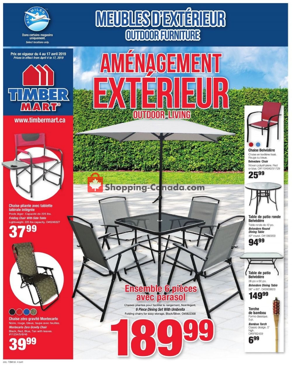 Timber Mart flyer from Thursday April 4, 2019 to Wednesday April 17, 2019 - page 1