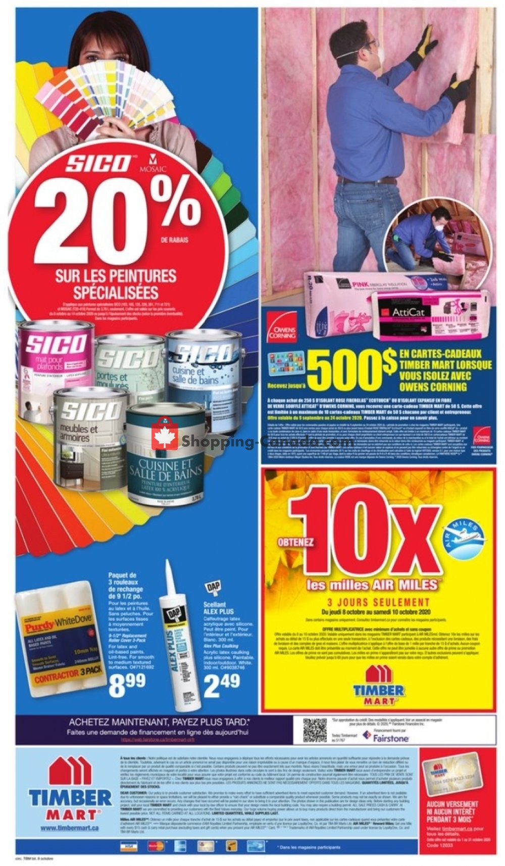 Timber Mart flyer from Thursday October 8, 2020 to Wednesday October 14, 2020 - page 1
