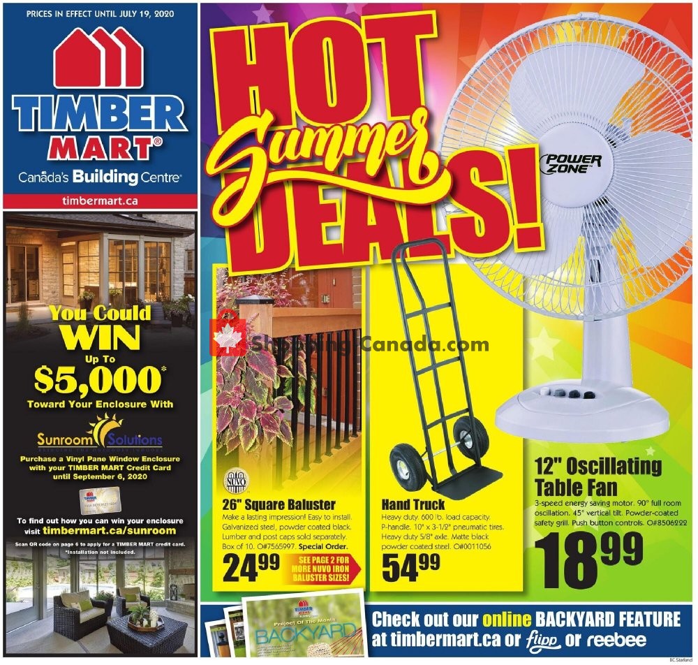 Timber Mart flyer from Wednesday July 8, 2020 to Sunday July 19, 2020 - page 1