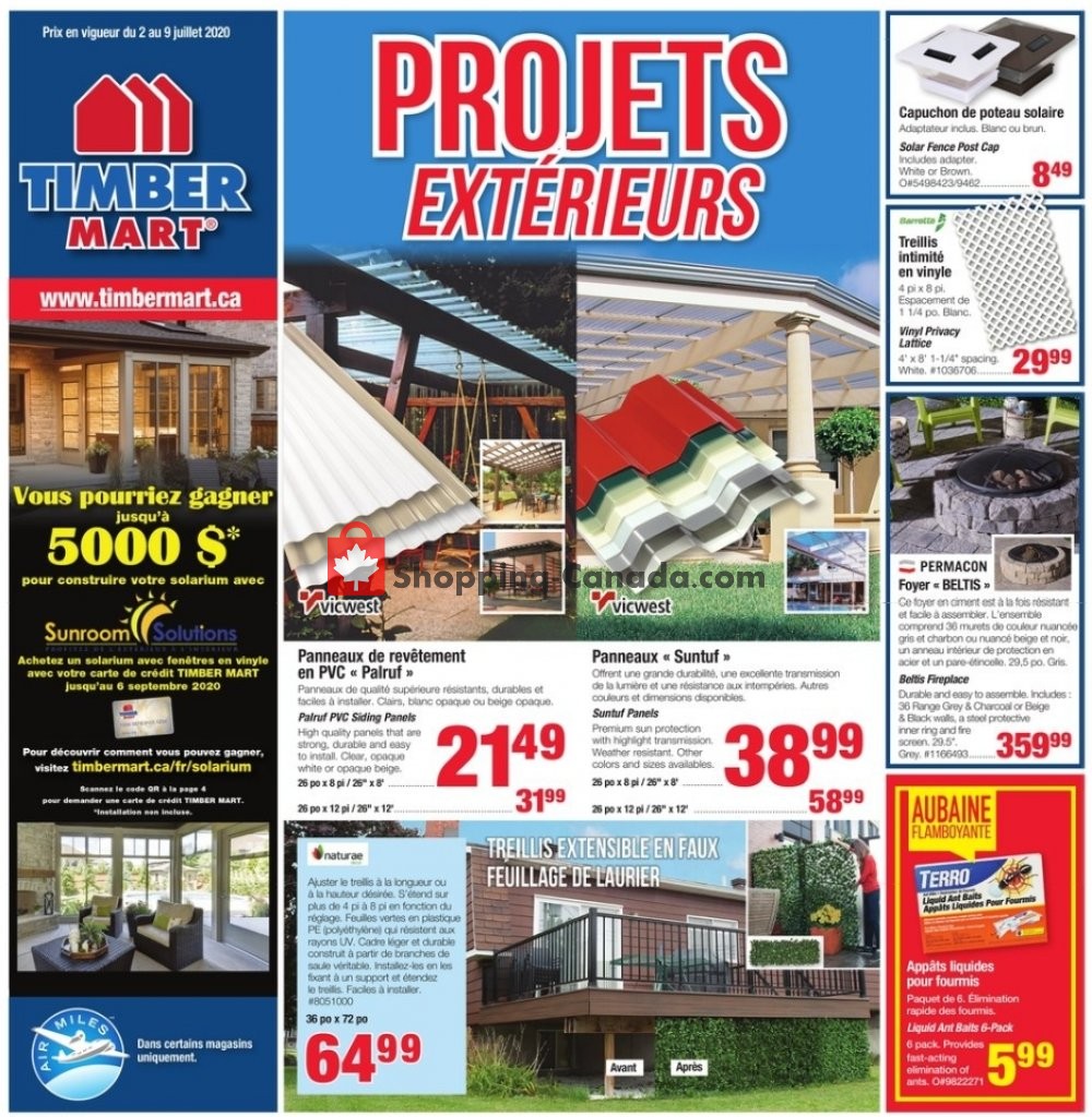 Timber Mart flyer from Thursday July 2, 2020 to Thursday July 9, 2020 - page 1