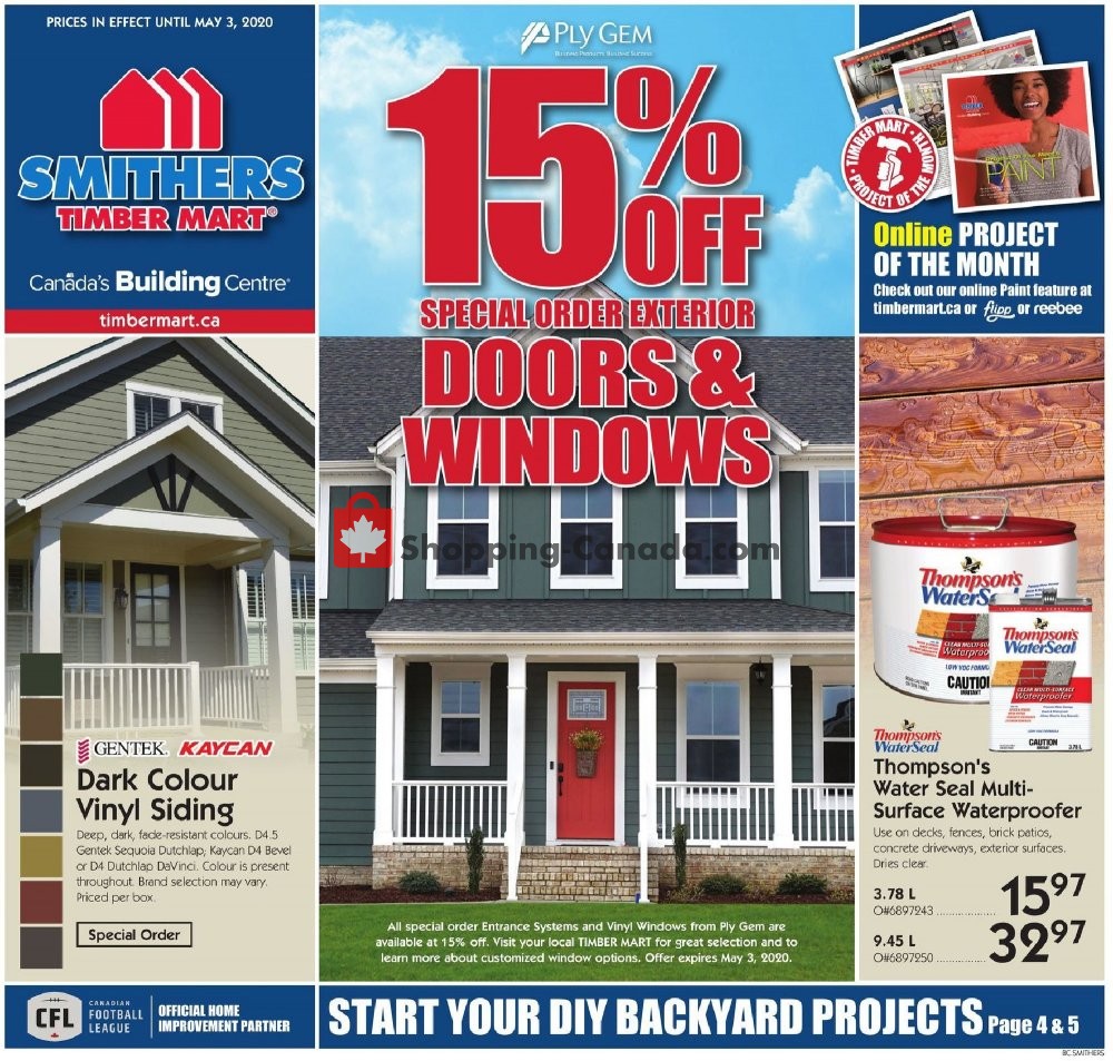 Timber Mart flyer from Wednesday April 22, 2020 to Sunday May 3, 2020 - page 1