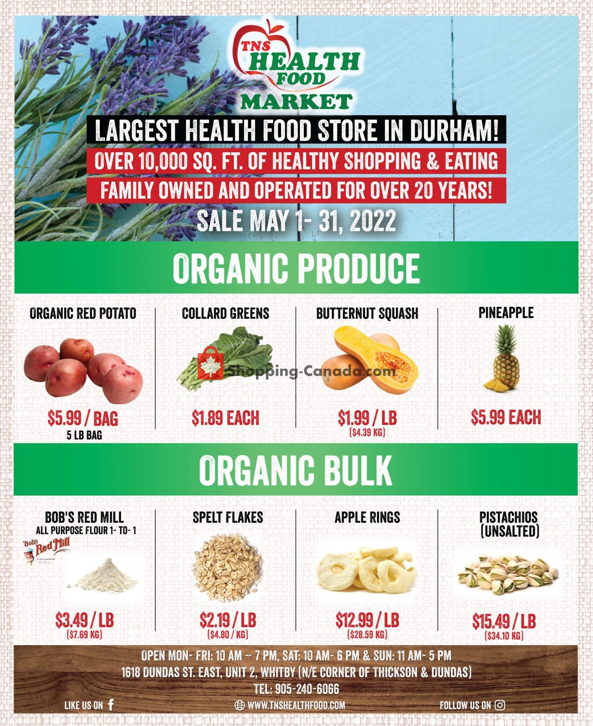 TNS Health Food  flyer from Sunday May 1, 2022 to Tuesday May 31, 2022 - page 1