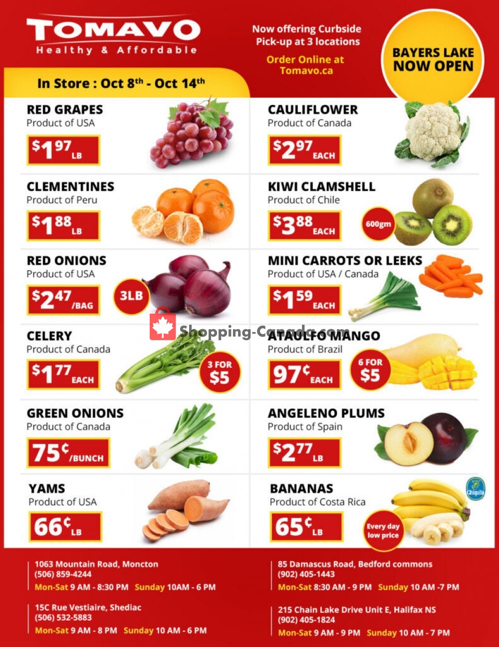 Tomavo flyer from Thursday October 8, 2020 to Wednesday October 14, 2020 - page 1