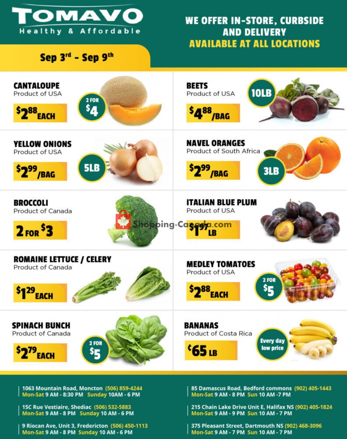 Tomavo flyer from Friday September 3, 2021 to Thursday September 9, 2021 - page 1
