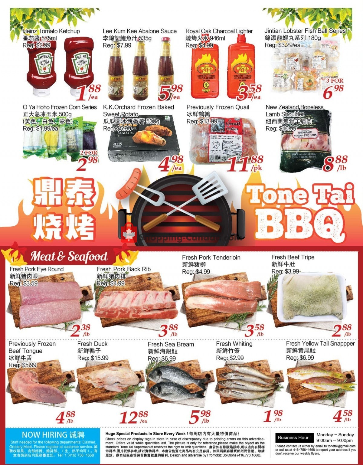 Tone Tai Supermarket flyer from Friday July 9, 2021 to Thursday July 15, 2021 - page 1