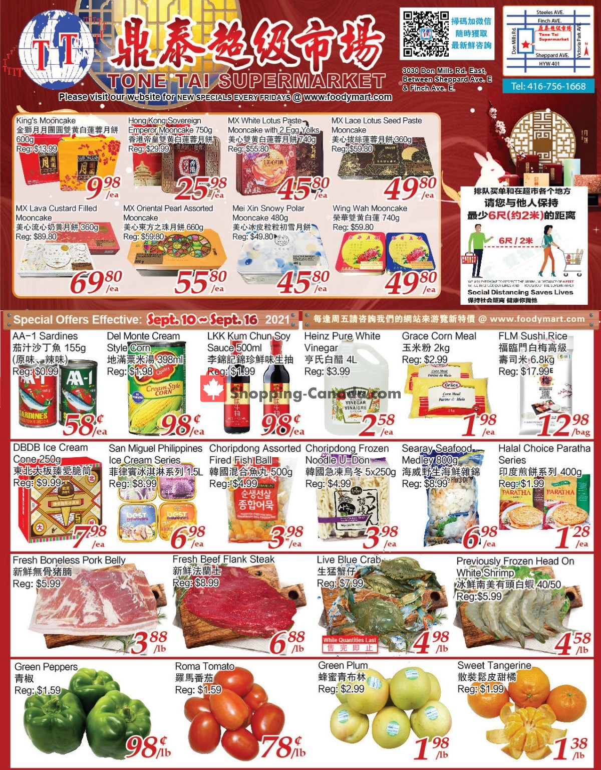 Tone Tai Supermarket flyer from Friday September 10, 2021 to Thursday September 16, 2021 - page 1