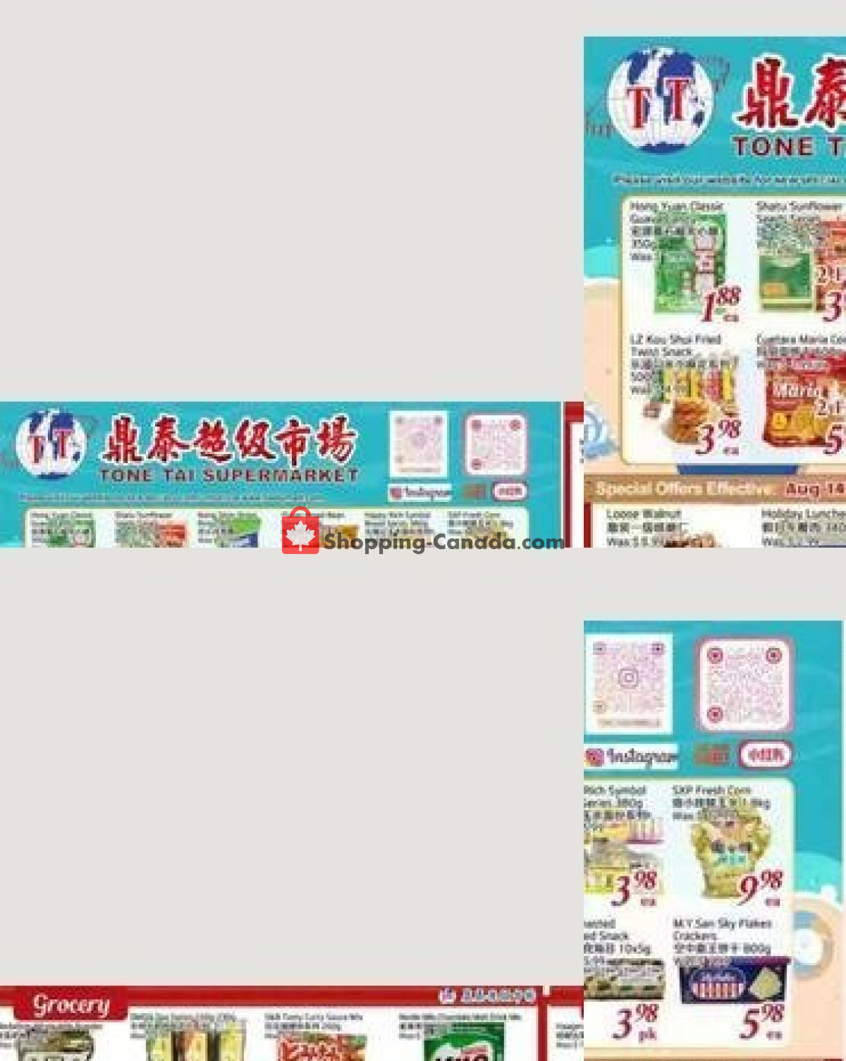 Tone Tai Supermarket flyer from Friday August 14, 2026 to Thursday August 20, 2026 - page 1
