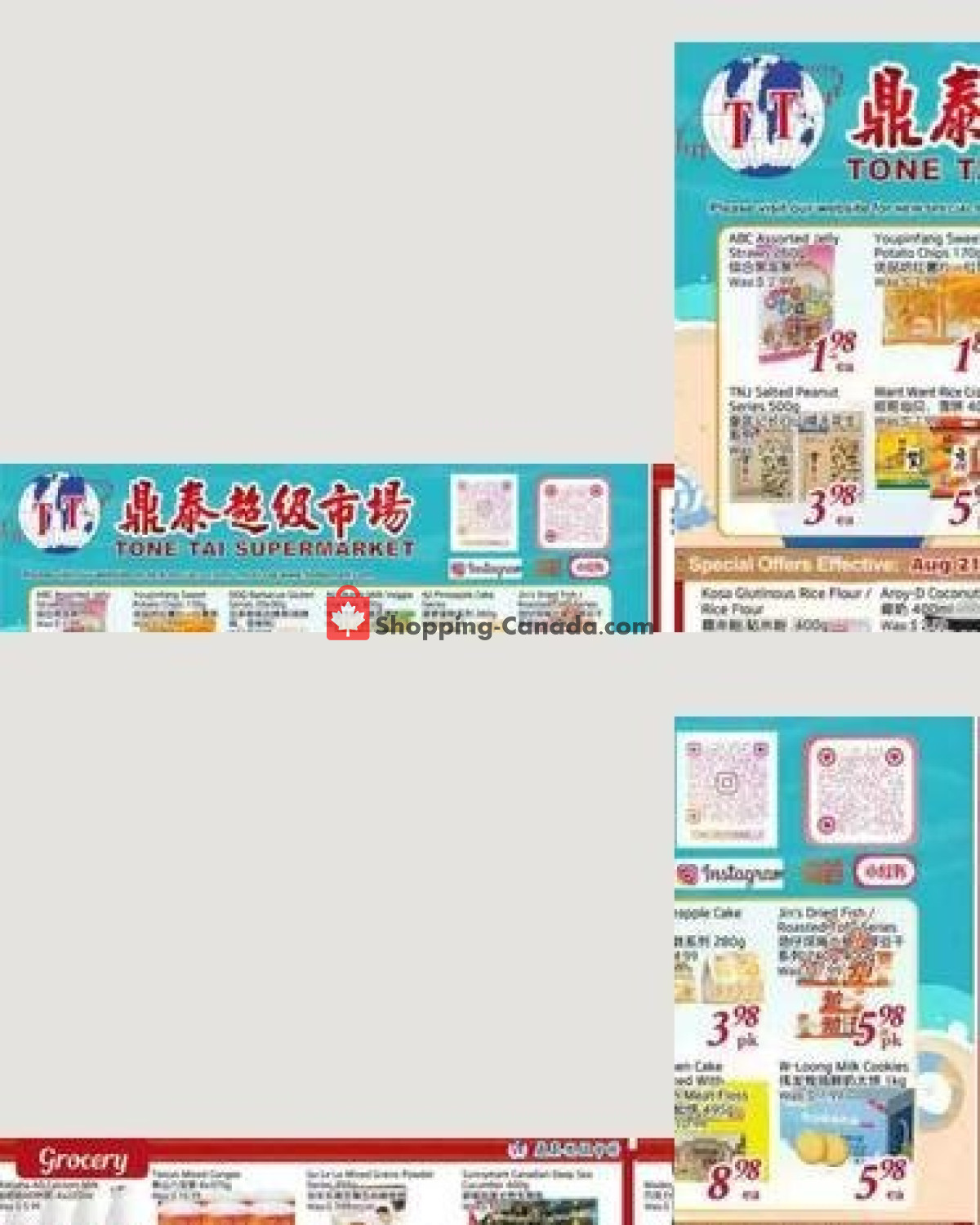 Tone Tai Supermarket flyer from Friday August 21, 2026 to Thursday August 27, 2026 - page 1
