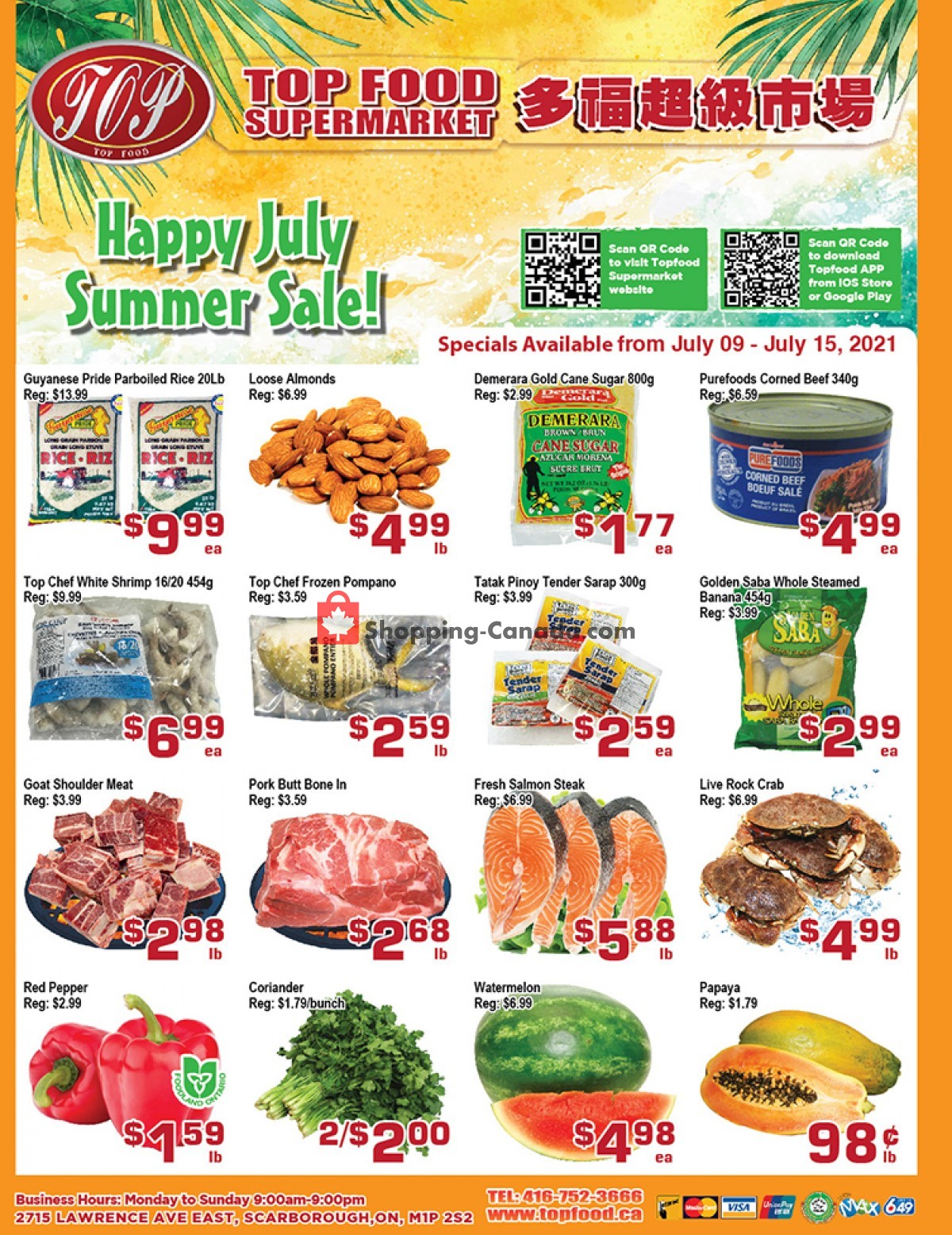 Top Food flyer from Friday July 9, 2021 to Thursday July 15, 2021 - page 1
