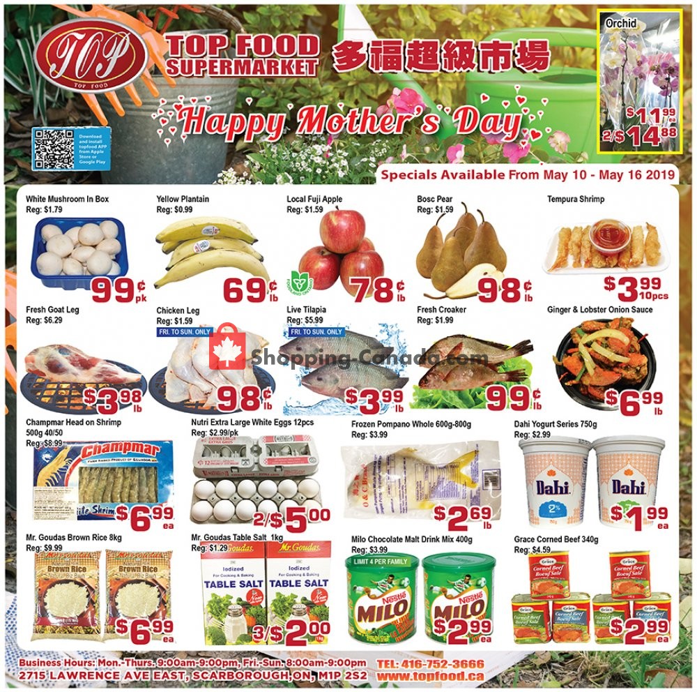 Top Food flyer from Friday May 10, 2019 to Thursday May 16, 2019 - page 1