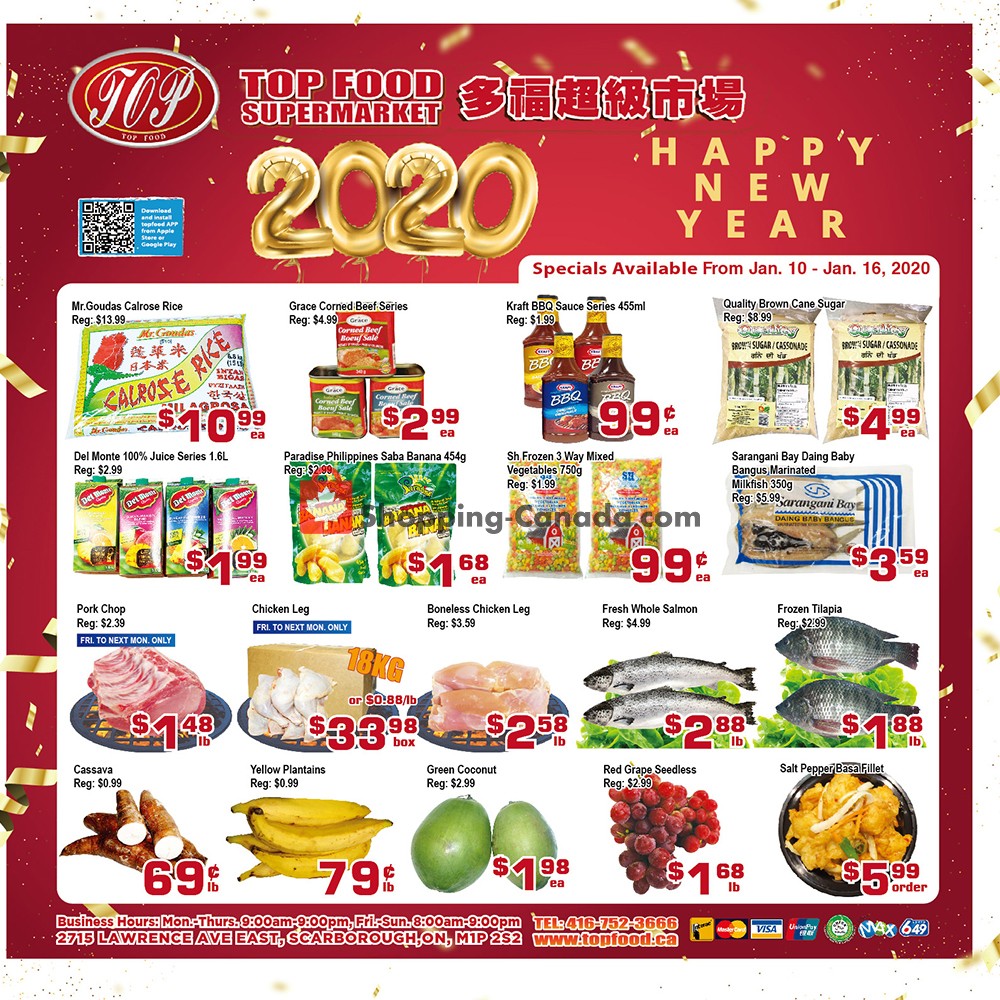 Top Food flyer from Friday January 10, 2020 to Thursday January 16, 2020 - page 1