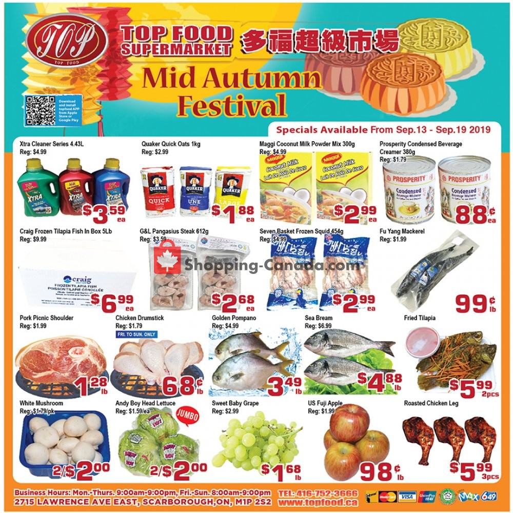 Top Food flyer from Friday September 13, 2019 to Thursday September 19, 2019 - page 1