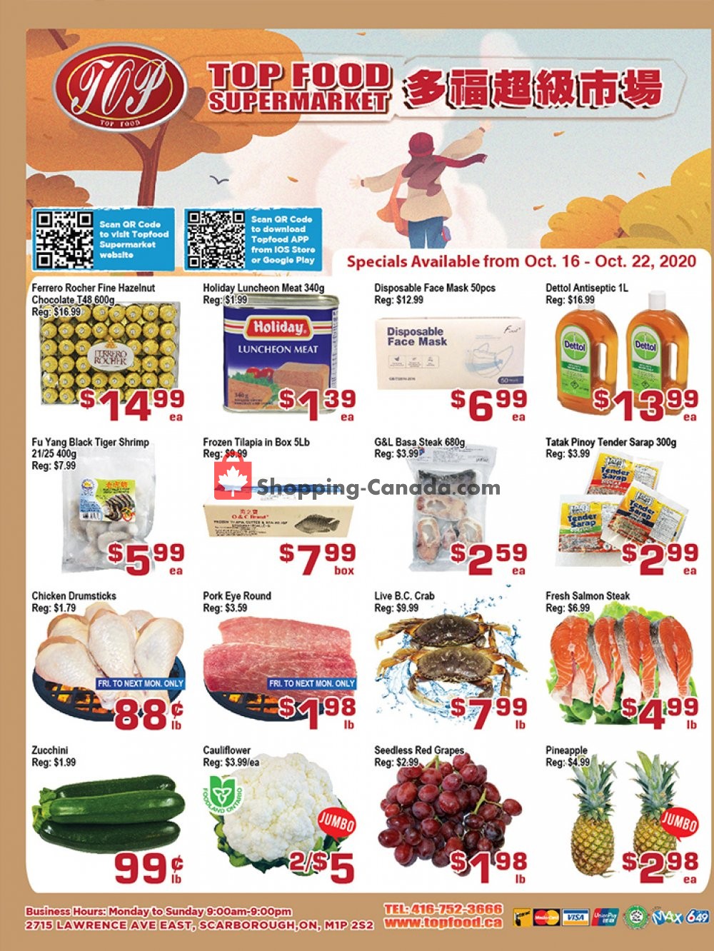 Top Food flyer from Friday October 16, 2020 to Thursday October 22, 2020 - page 1
