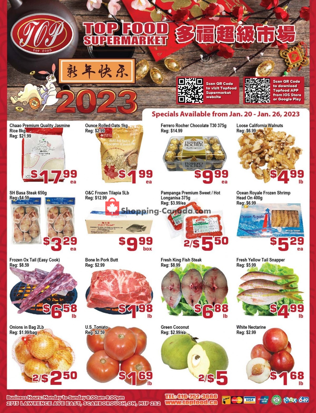 Top Food flyer from Friday January 20, 2023 to Thursday January 26, 2023 - page 1