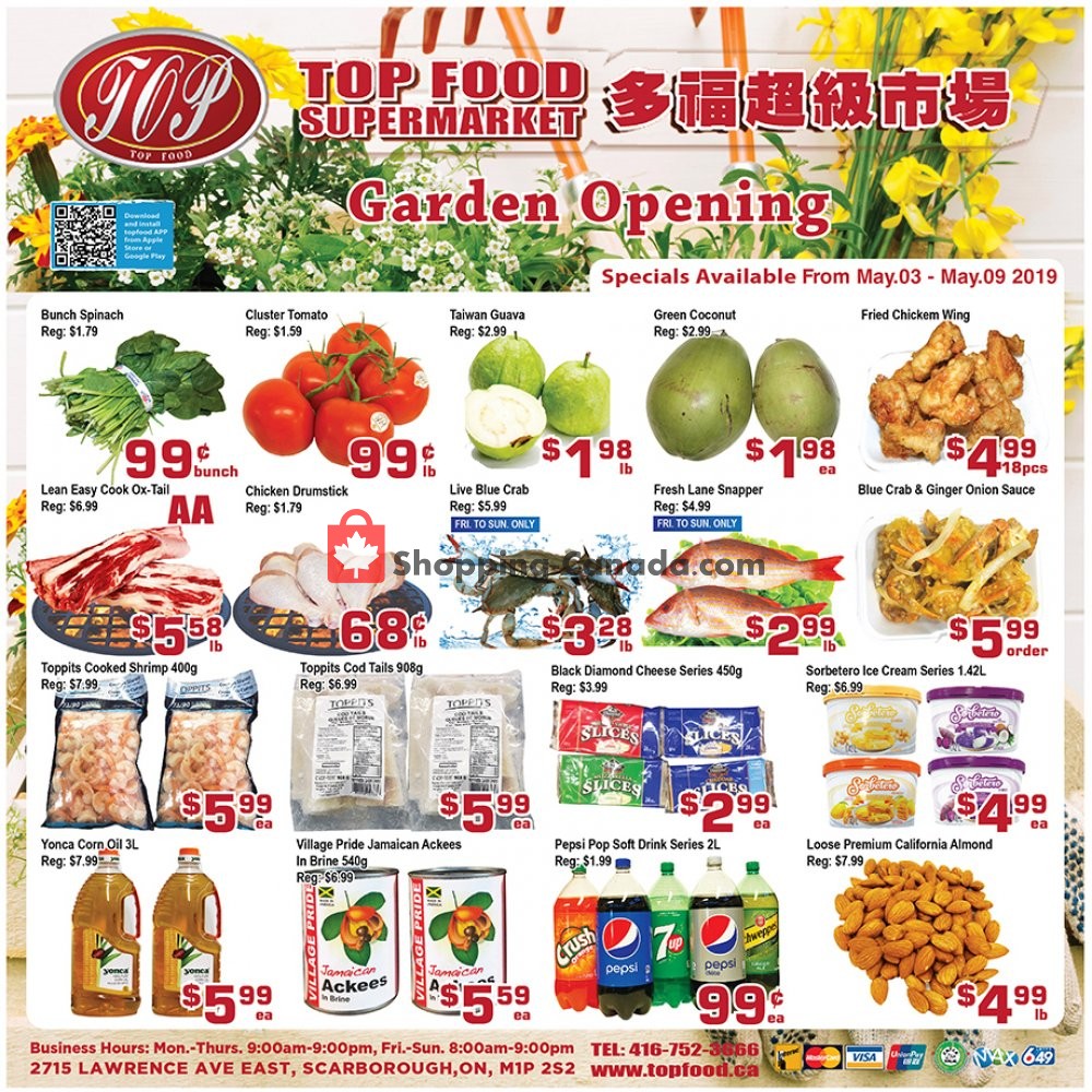 Top Food flyer from Friday May 3, 2019 to Thursday May 9, 2019 - page 1