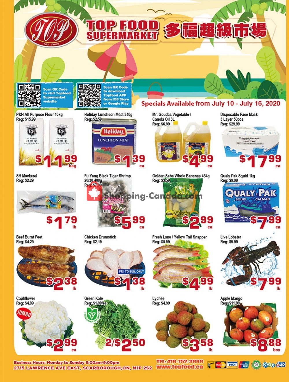 Top Food flyer from Friday July 10, 2020 to Thursday July 16, 2020 - page 1