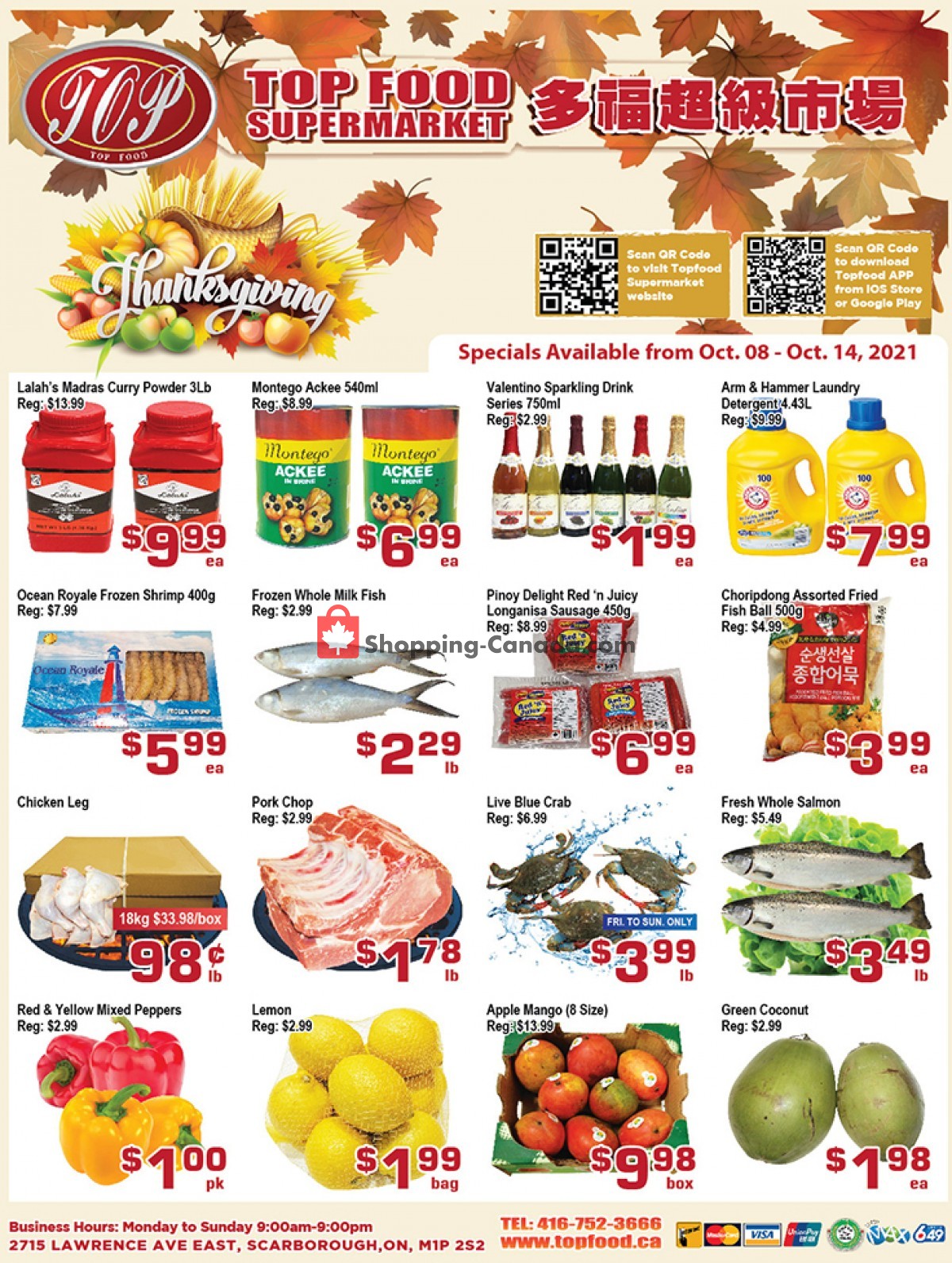 Top Food flyer from Friday October 8, 2021 to Thursday October 14, 2021 - page 1