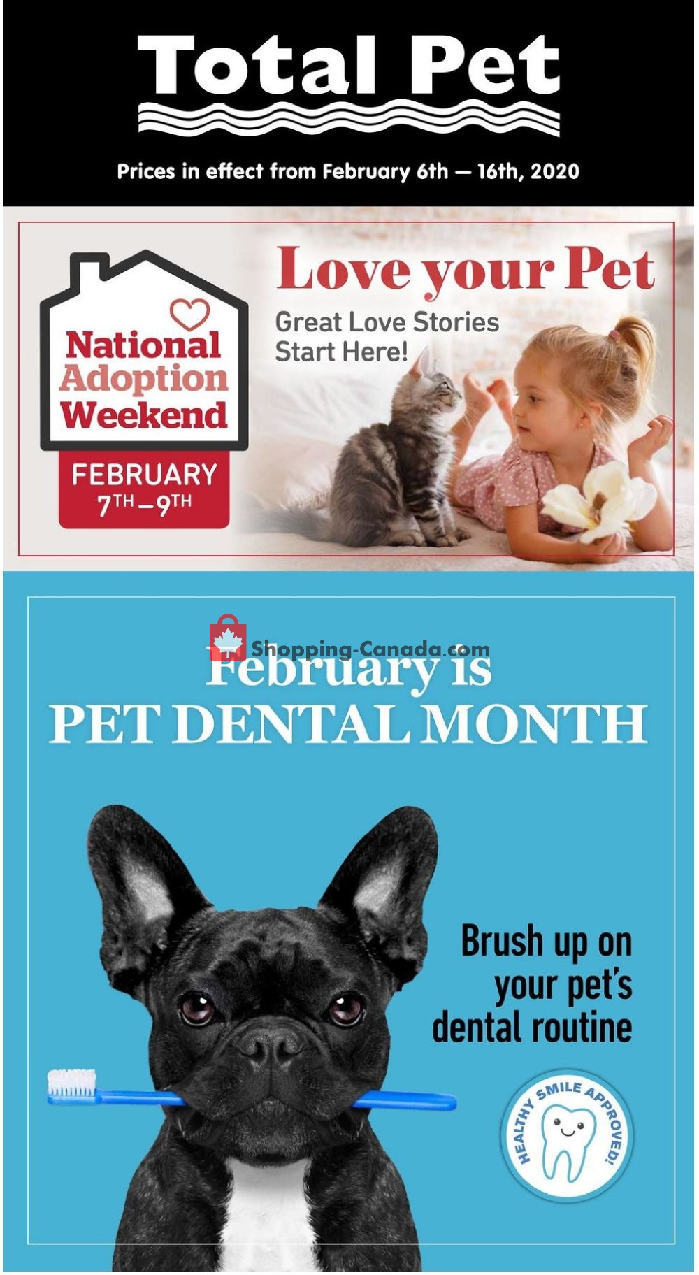 Total Pet flyer from Thursday February 6, 2020 to Sunday February 16, 2020 - page 1