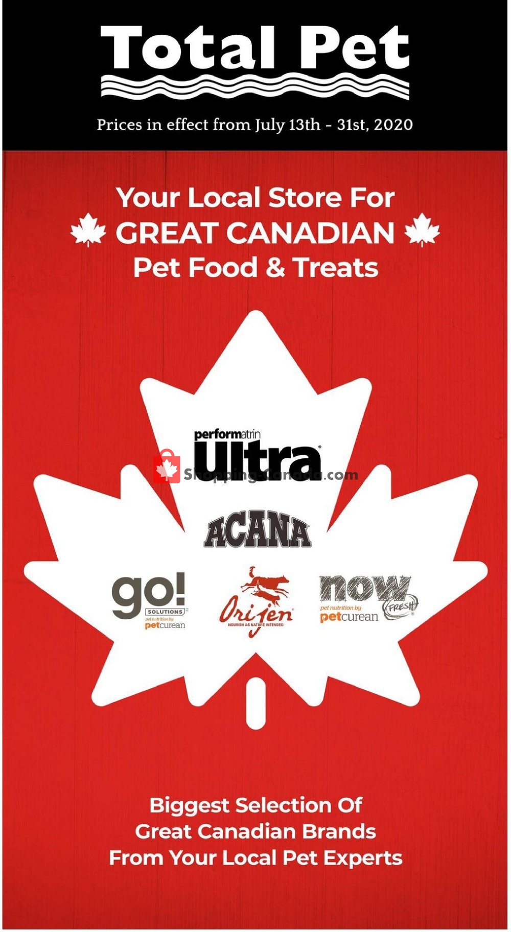 Total Pet Canada, flyer (Special Offer) July 13 July 31, 2020