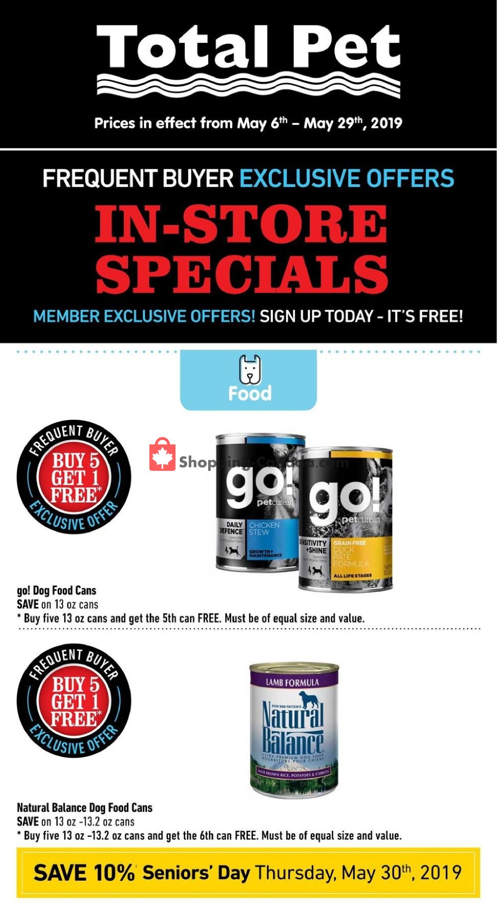 Total Pet flyer from Monday May 6, 2019 to Wednesday May 29, 2019 - page 1