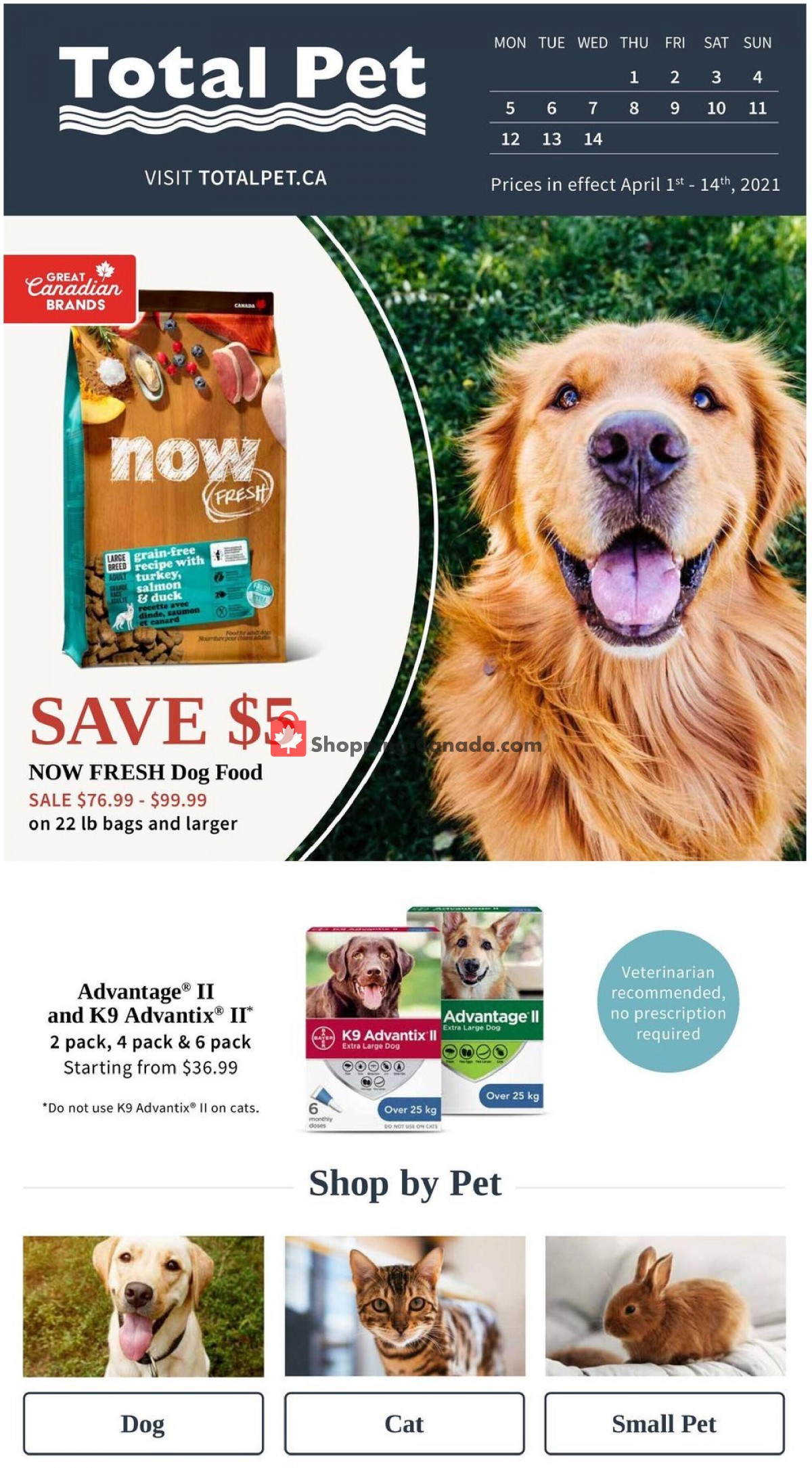 Total Pet flyer from Thursday April 1, 2021 to Wednesday April 14, 2021 - page 1