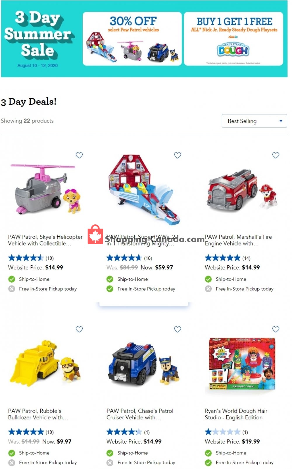 Toys R Us / Babies R Us flyer from Monday August 10, 2020 to Wednesday August 12, 2020 - page 1