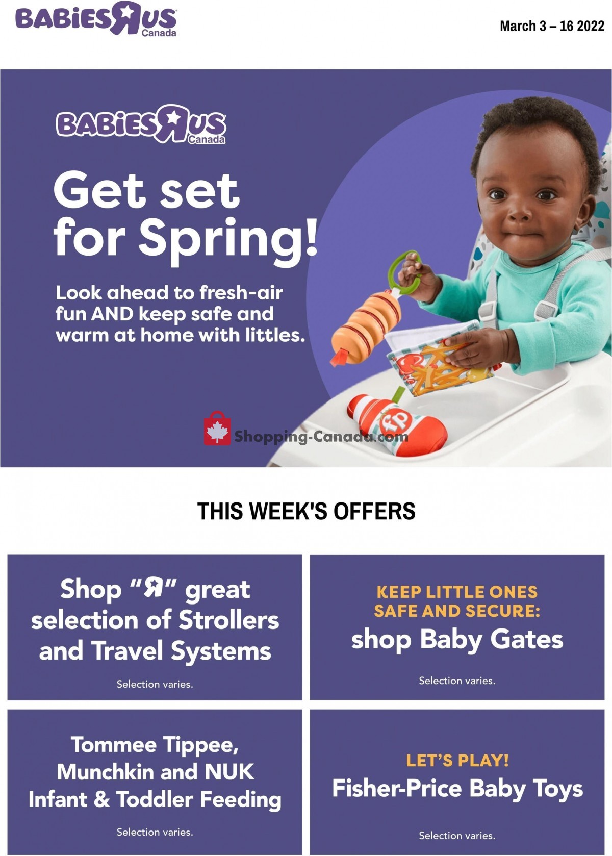 Toys R Us / Babies R Us Canada, flyer (Babies Get Set For Spring