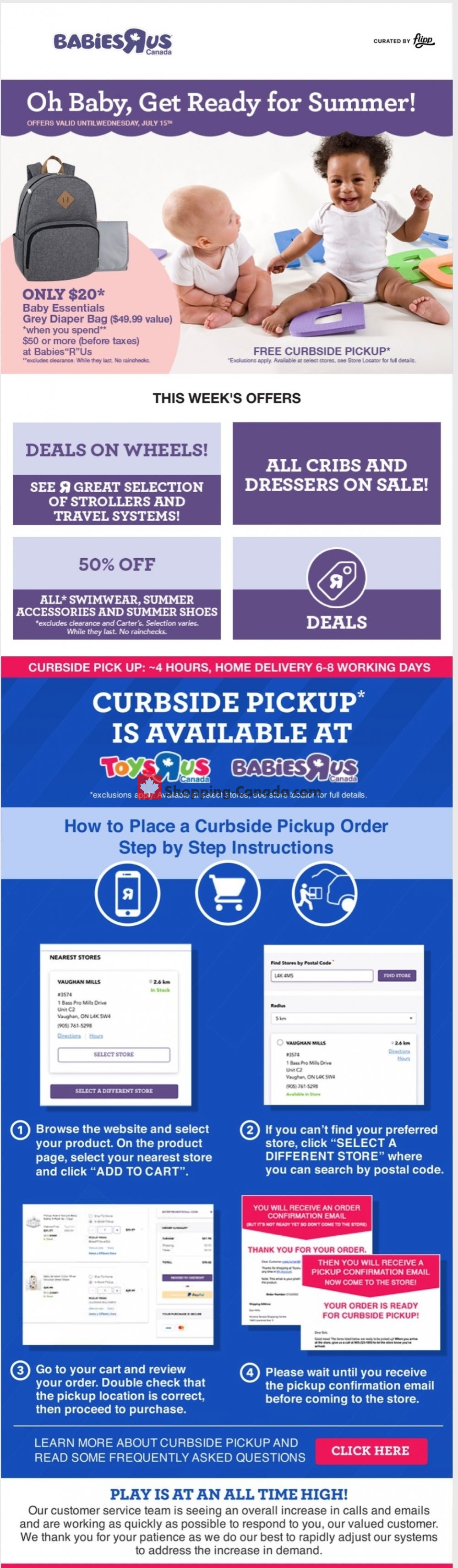 Toys R Us / Babies R Us flyer from Thursday July 2, 2020 to Thursday July 9, 2020 - page 1