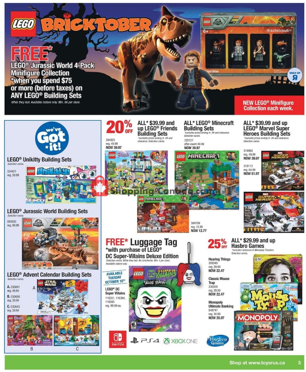 Toys R Us / Babies R Us flyer from Friday October 12, 2018 to Thursday October 18, 2018 - page 3