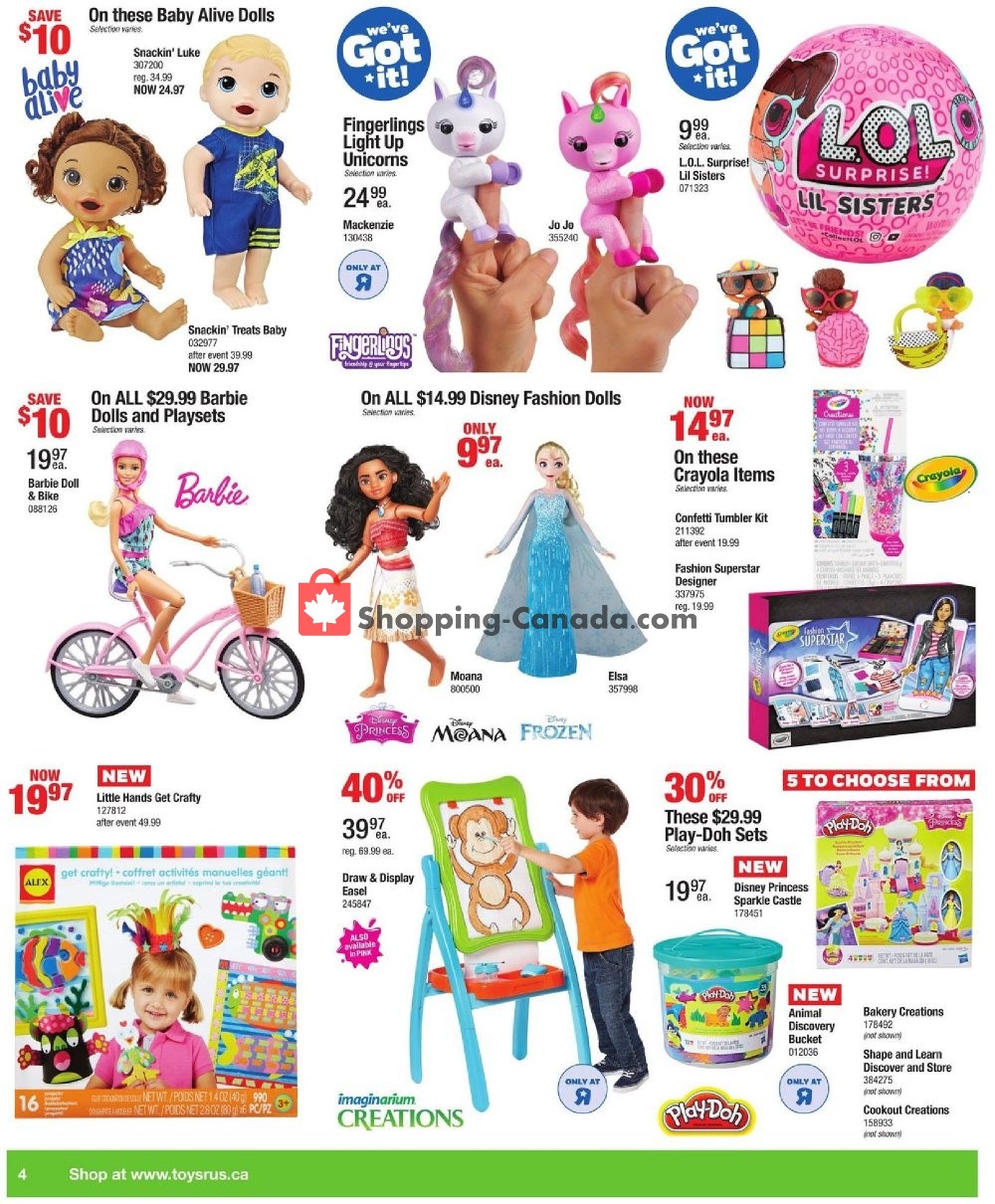 Toys R Us / Babies R Us flyer from Friday October 26, 2018 to Thursday November 1, 2018 - page 4