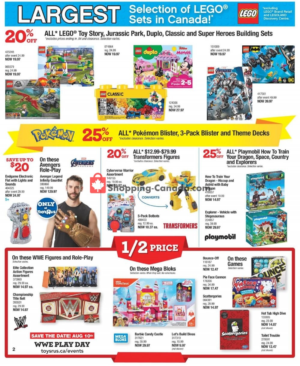 Toys R Us / Babies R Us flyer from Thursday August 1, 2019 to Wednesday August 7, 2019 - page 2