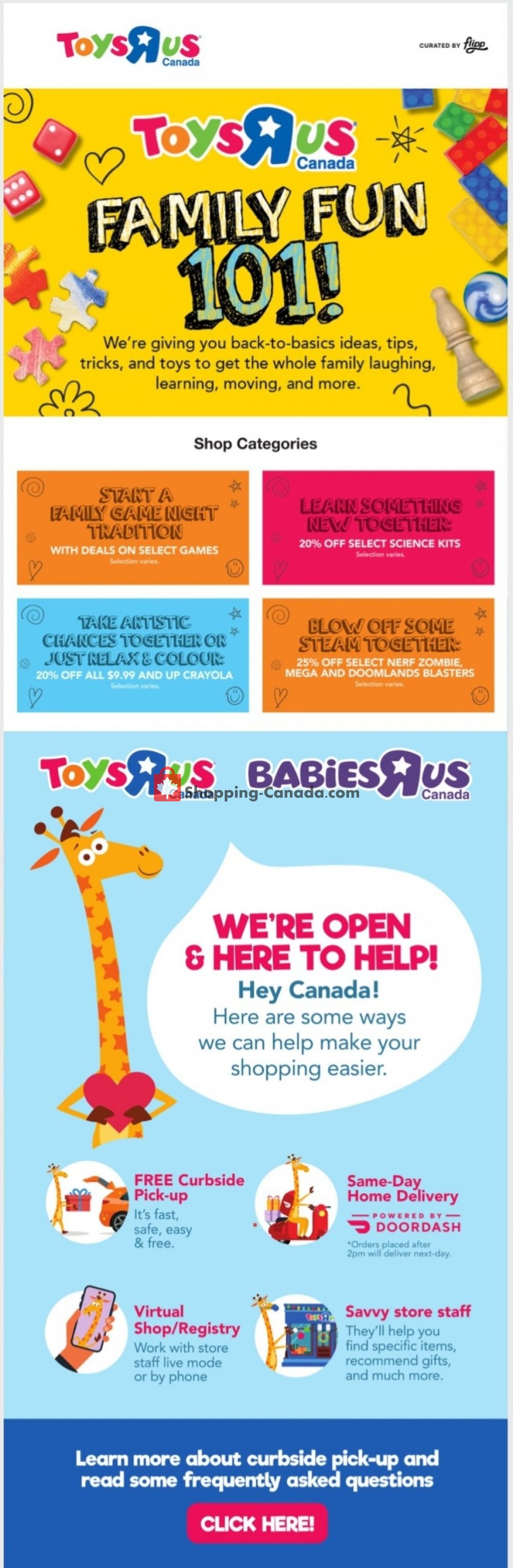 Toys R Us / Babies R Us flyer from Thursday January 7, 2021 to Wednesday January 13, 2021 - page 1