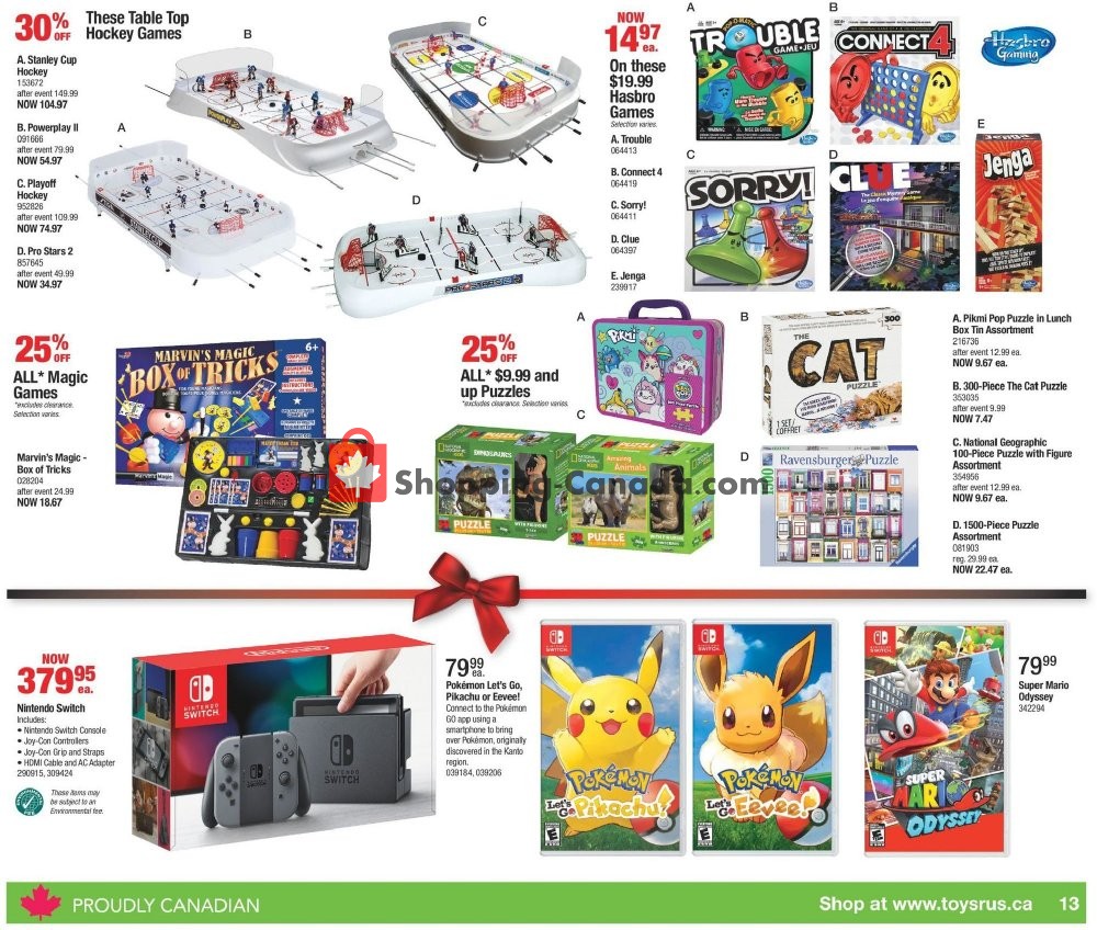 Toys R Us / Babies R Us flyer from Friday November 30, 2018 to Thursday December 6, 2018 - page 13
