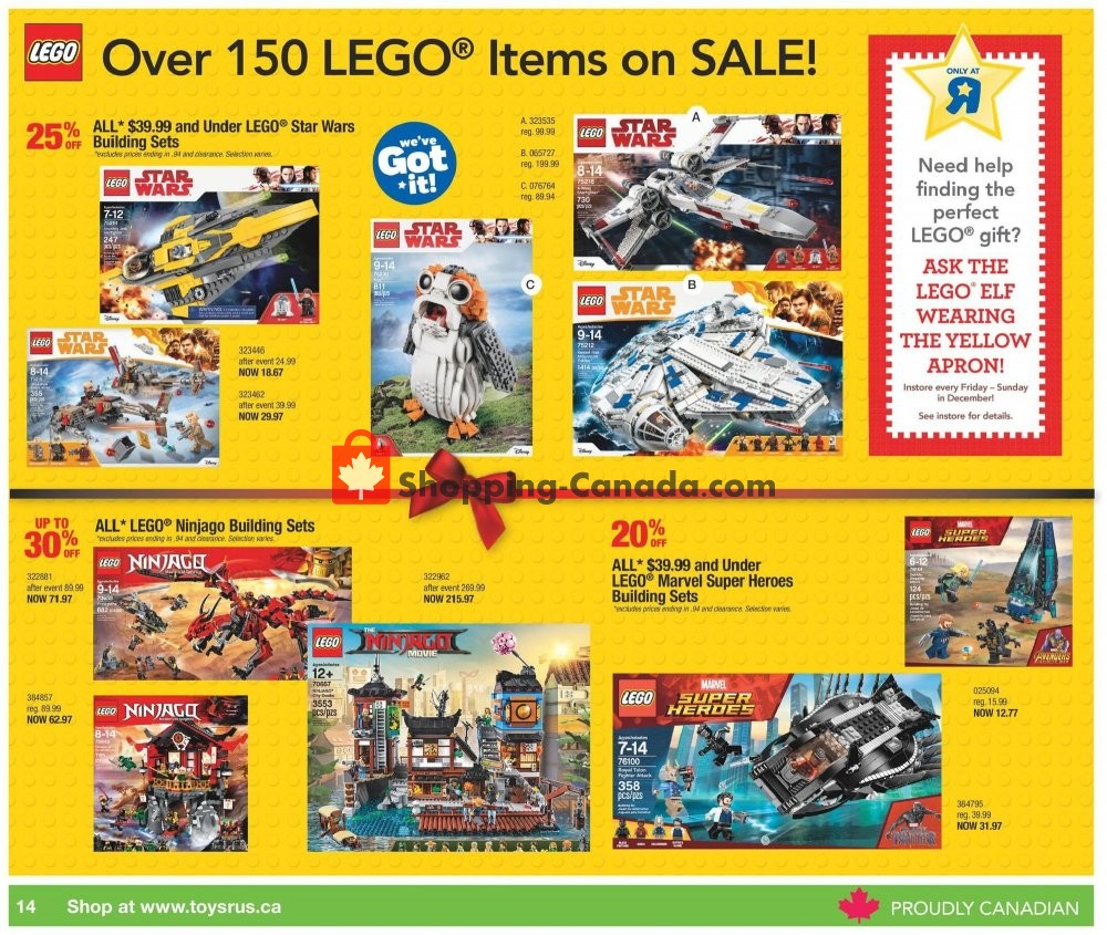 Toys R Us / Babies R Us flyer from Friday November 30, 2018 to Thursday December 6, 2018 - page 14