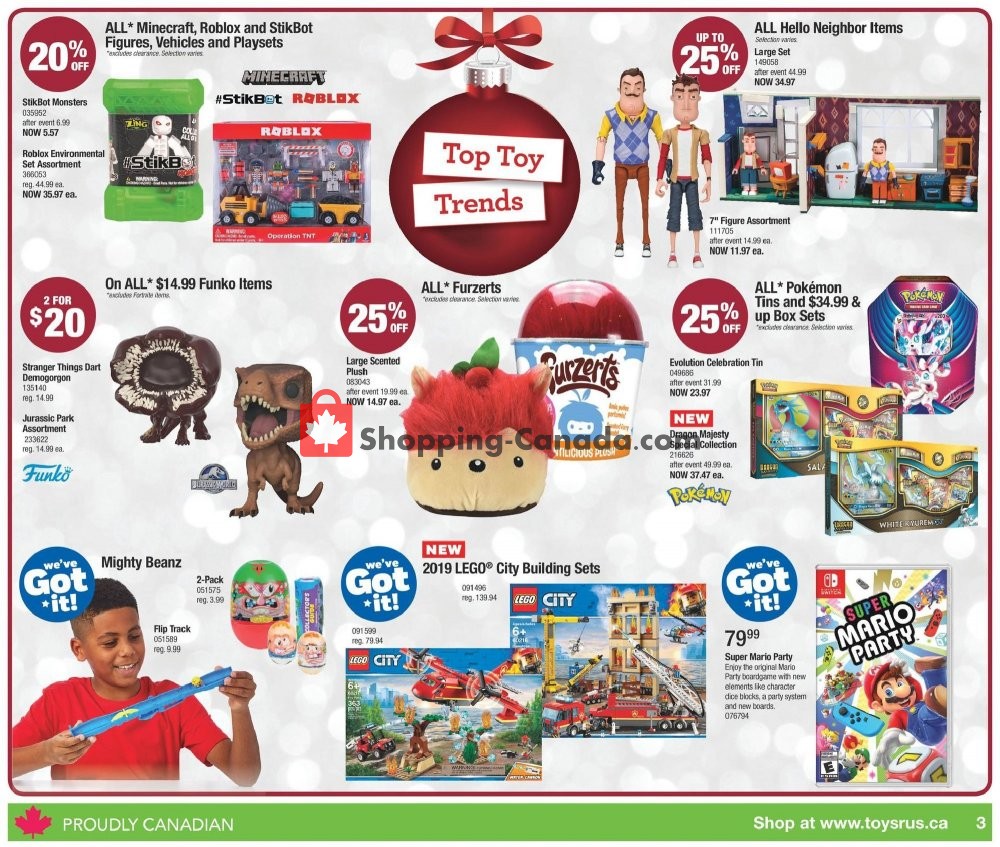 Toys R Us / Babies R Us flyer from Friday November 30, 2018 to Thursday December 6, 2018 - page 3