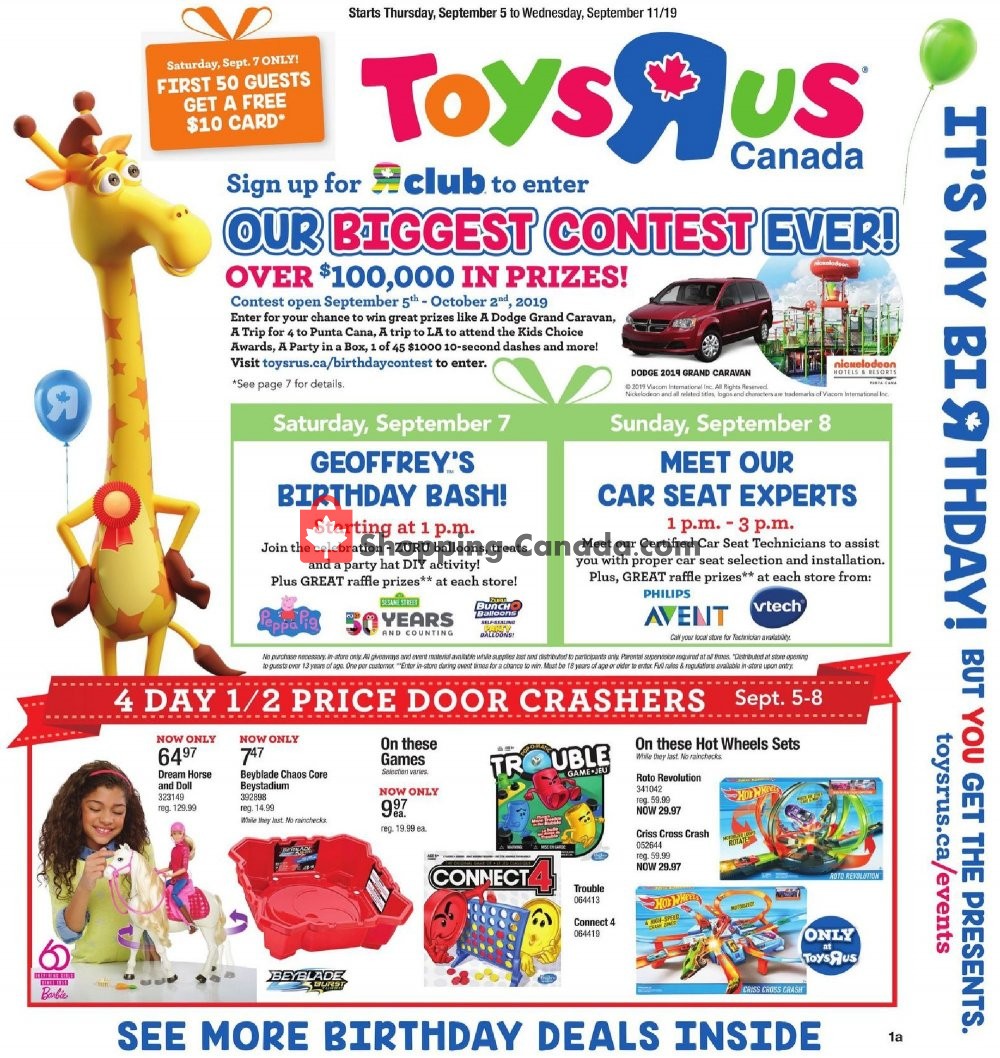 Toys R Us / Babies R Us flyer from Thursday September 5, 2019 to Wednesday September 11, 2019 - page 1