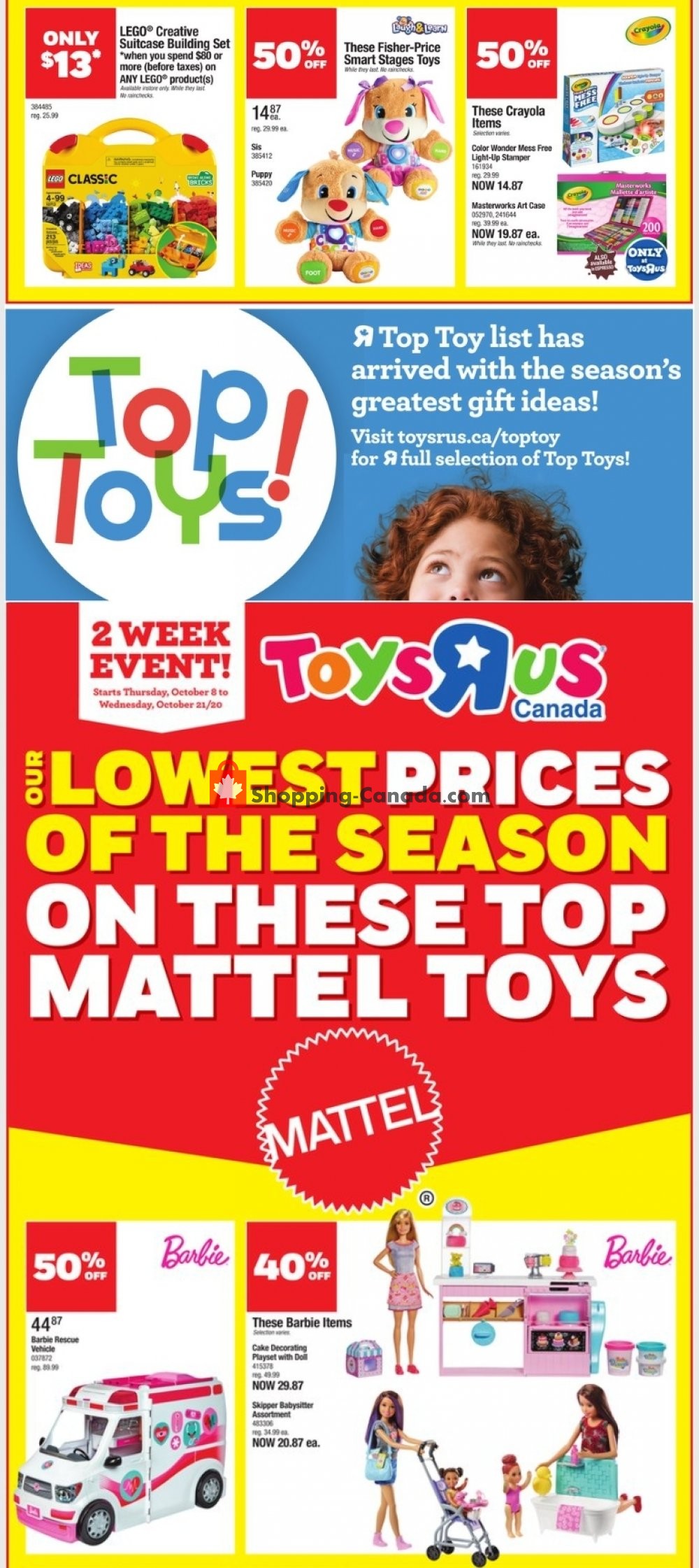 Toys R Us / Babies R Us flyer from Thursday October 8, 2020 to Wednesday October 21, 2020 - page 2