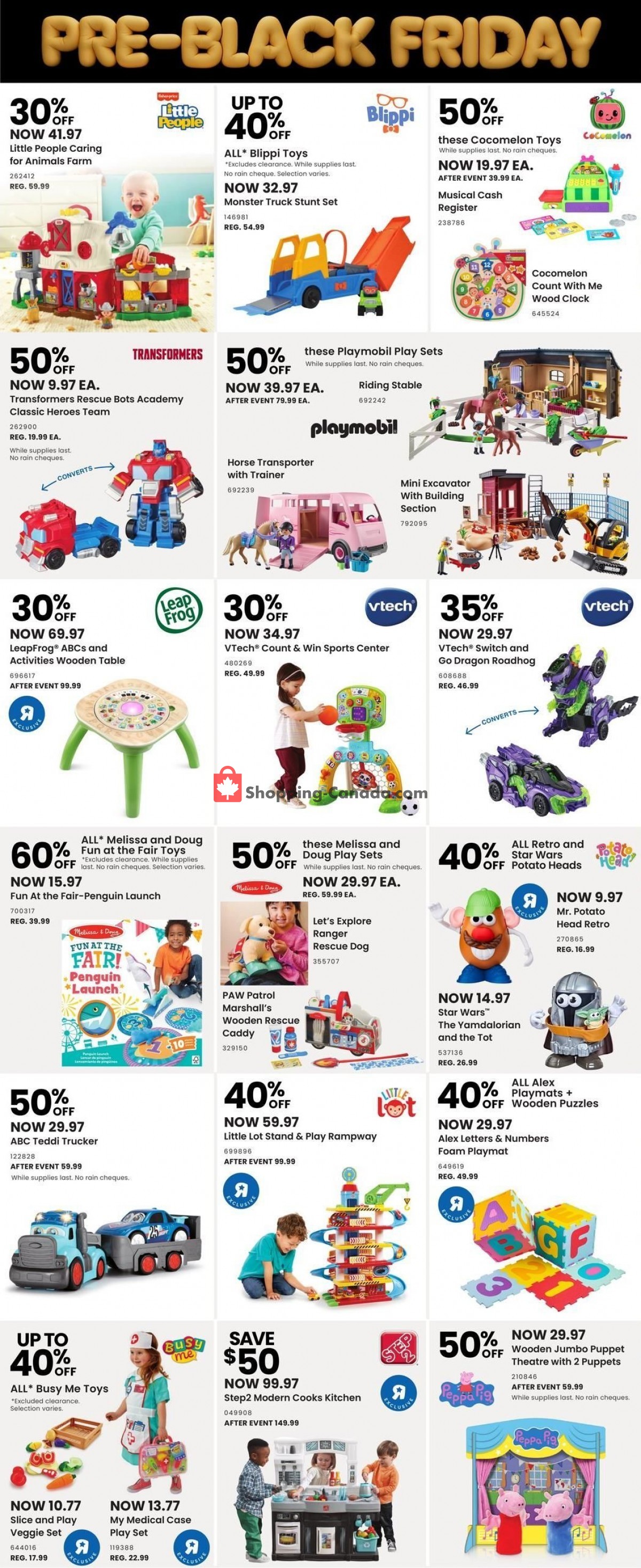 Toys R Us / Babies R Us Canada, flyer (Toys Pre Black Friday Deals