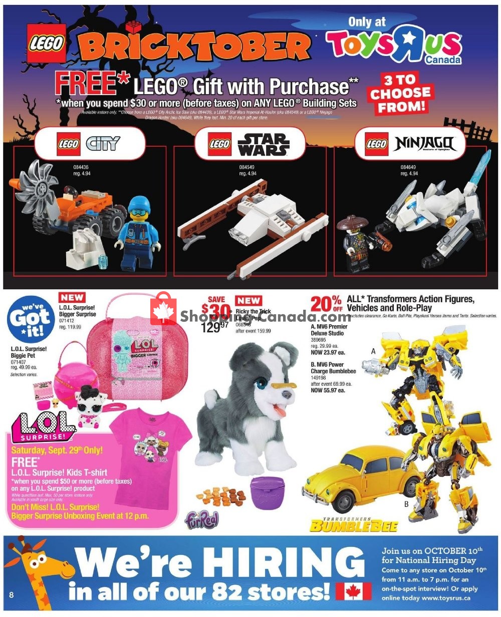 Toys R Us / Babies R Us flyer from Friday September 28, 2018 to Thursday October 4, 2018 - page 8
