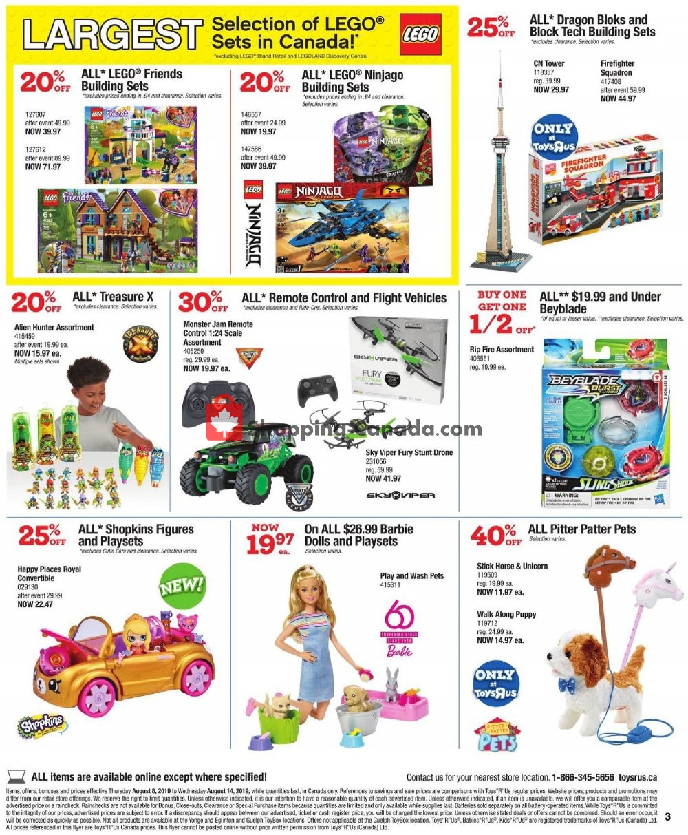 Toys R Us / Babies R Us flyer from Thursday August 8, 2019 to Wednesday August 14, 2019 - page 3