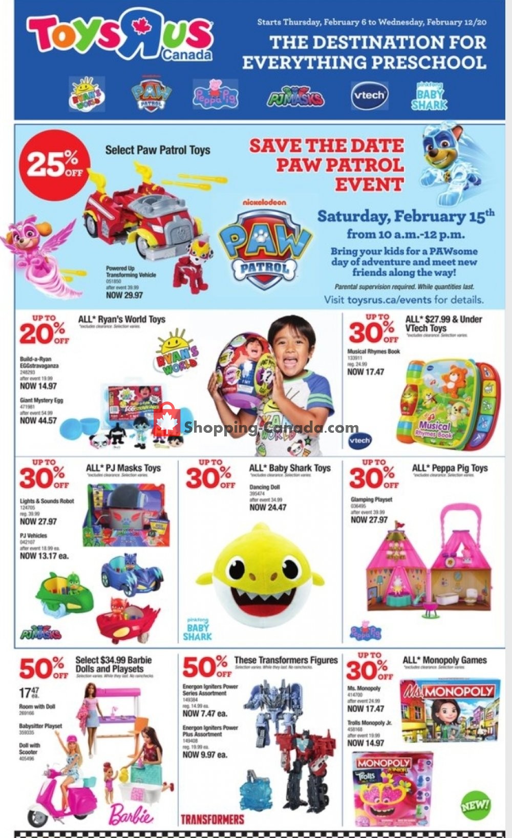 Toys R Us / Babies R Us flyer from Thursday February 6, 2020 to Thursday February 13, 2020 - page 1