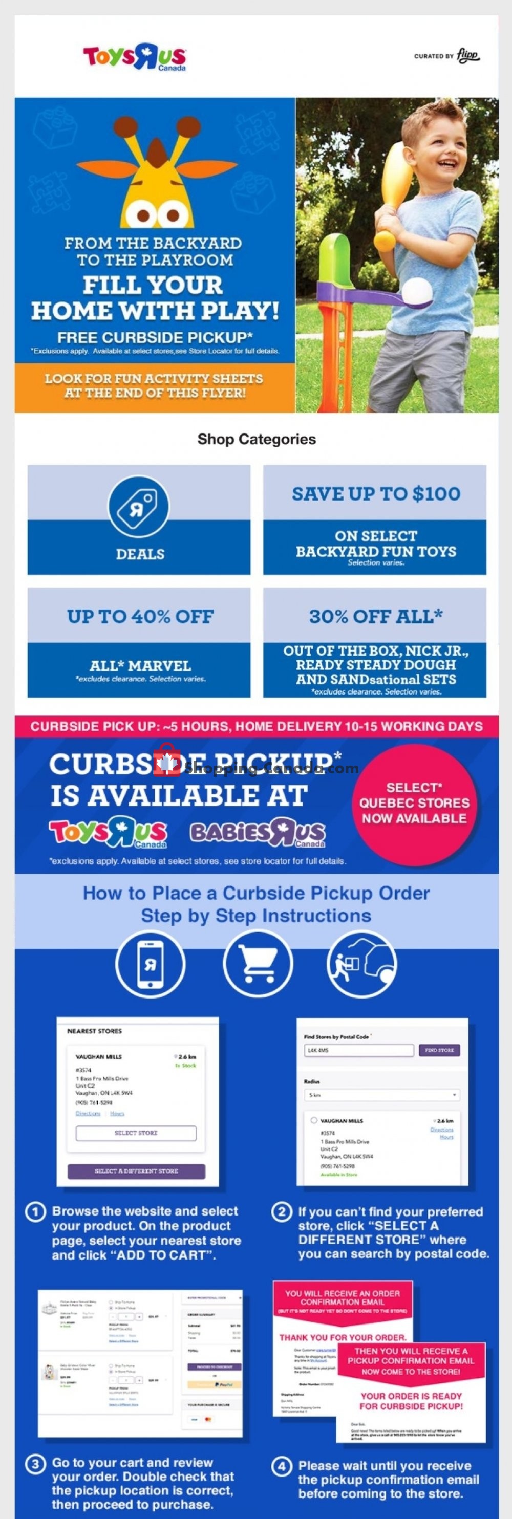 Toys R Us / Babies R Us flyer from Thursday May 28, 2020 to Thursday June 4, 2020 - page 1