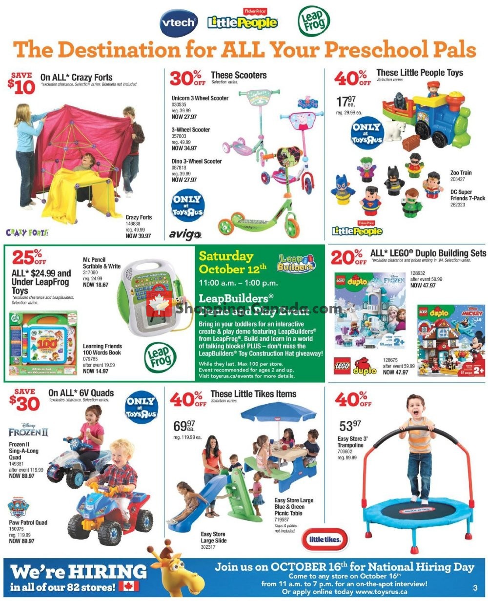 Toys R Us / Babies R Us flyer from Thursday October 10, 2019 to Wednesday October 16, 2019 - page 3