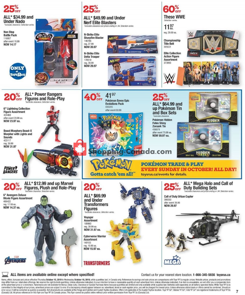 Toys R Us / Babies R Us flyer from Thursday October 10, 2019 to Wednesday October 16, 2019 - page 7