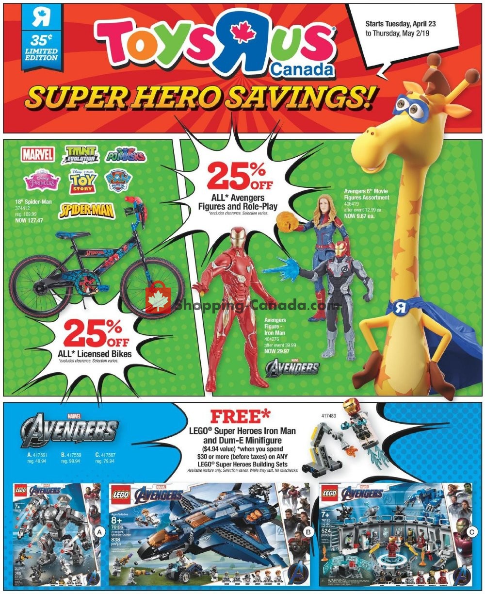 Toys R Us / Babies R Us flyer from Tuesday April 23, 2019 to Thursday May 2, 2019 - page 1
