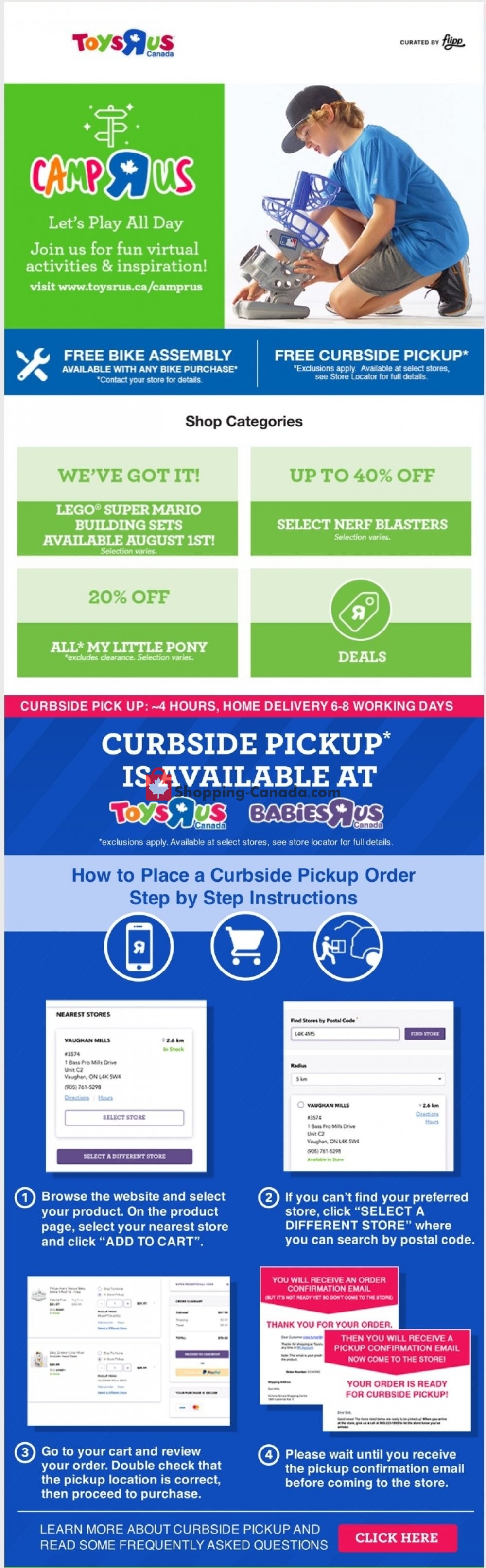 Toys R Us / Babies R Us flyer from Wednesday July 29, 2020 to Wednesday August 5, 2020 - page 1