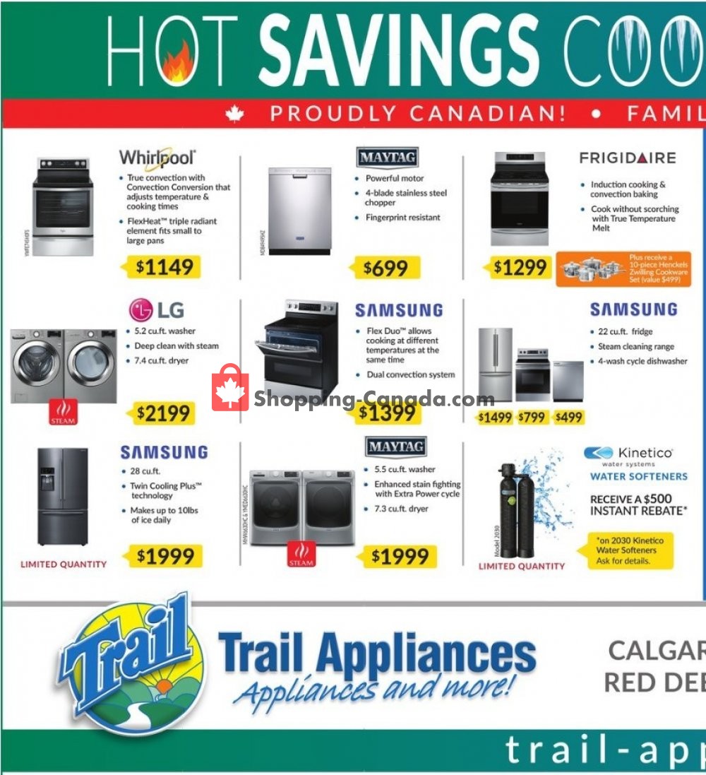 Trail Appliances flyer from Thursday July 18, 2019 to Sunday July 21, 2019 - page 1