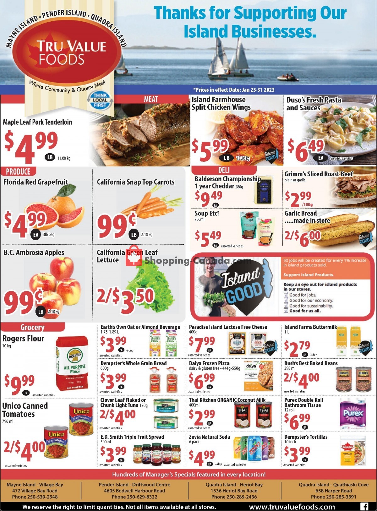 Tru Value Foods flyer from Wednesday January 25, 2023 to Tuesday January 31, 2023 - page 1